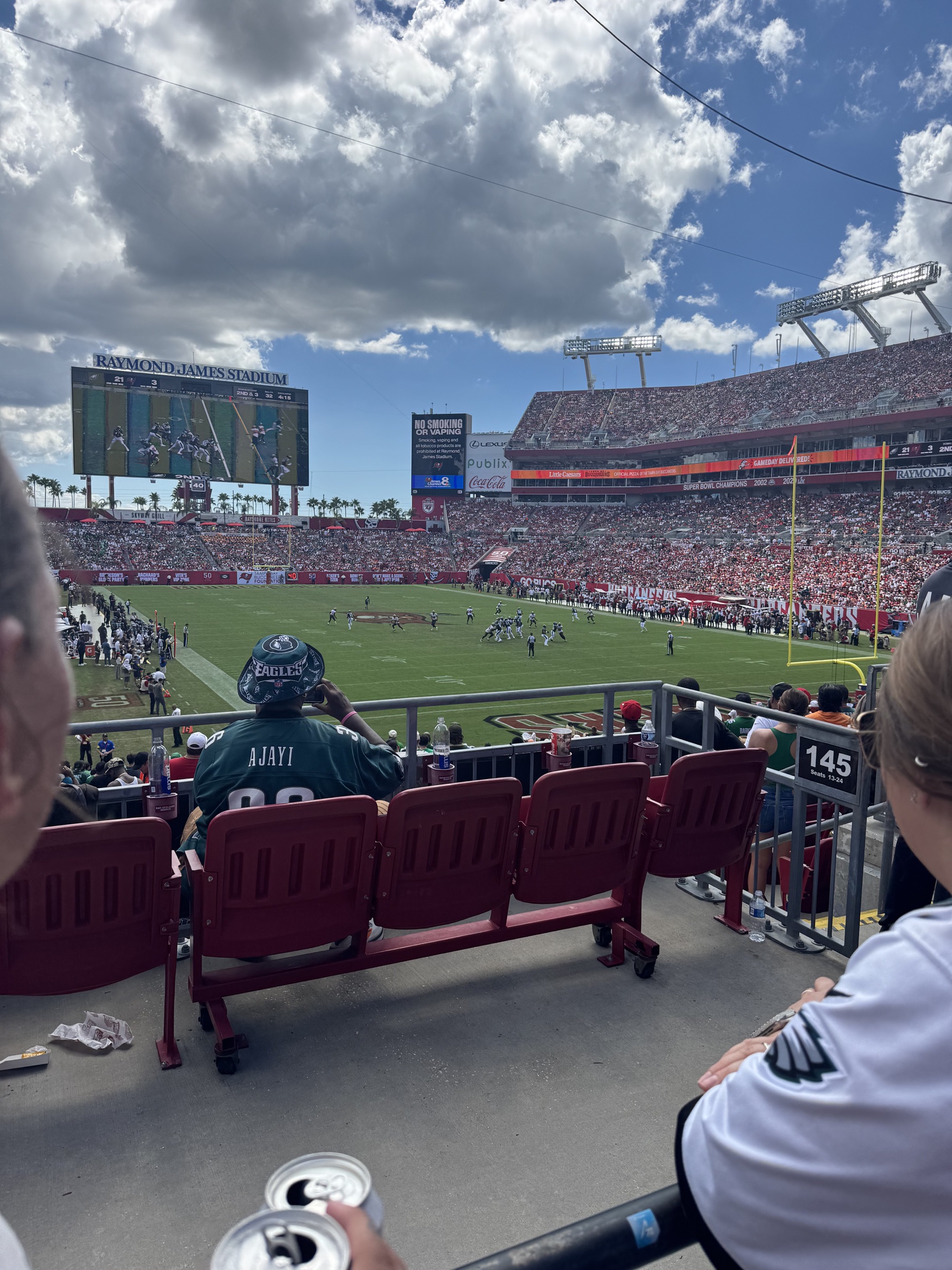 A football game photographed by Caitlyn Levitz from the stands